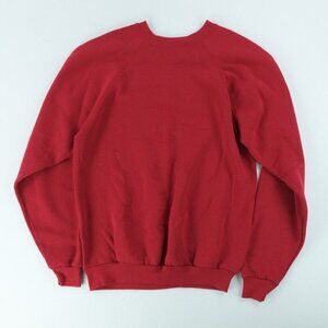 Vintage 90s Nucleus Blank Crewneck Sweatshirt Adult Medium Red Pullover 80s